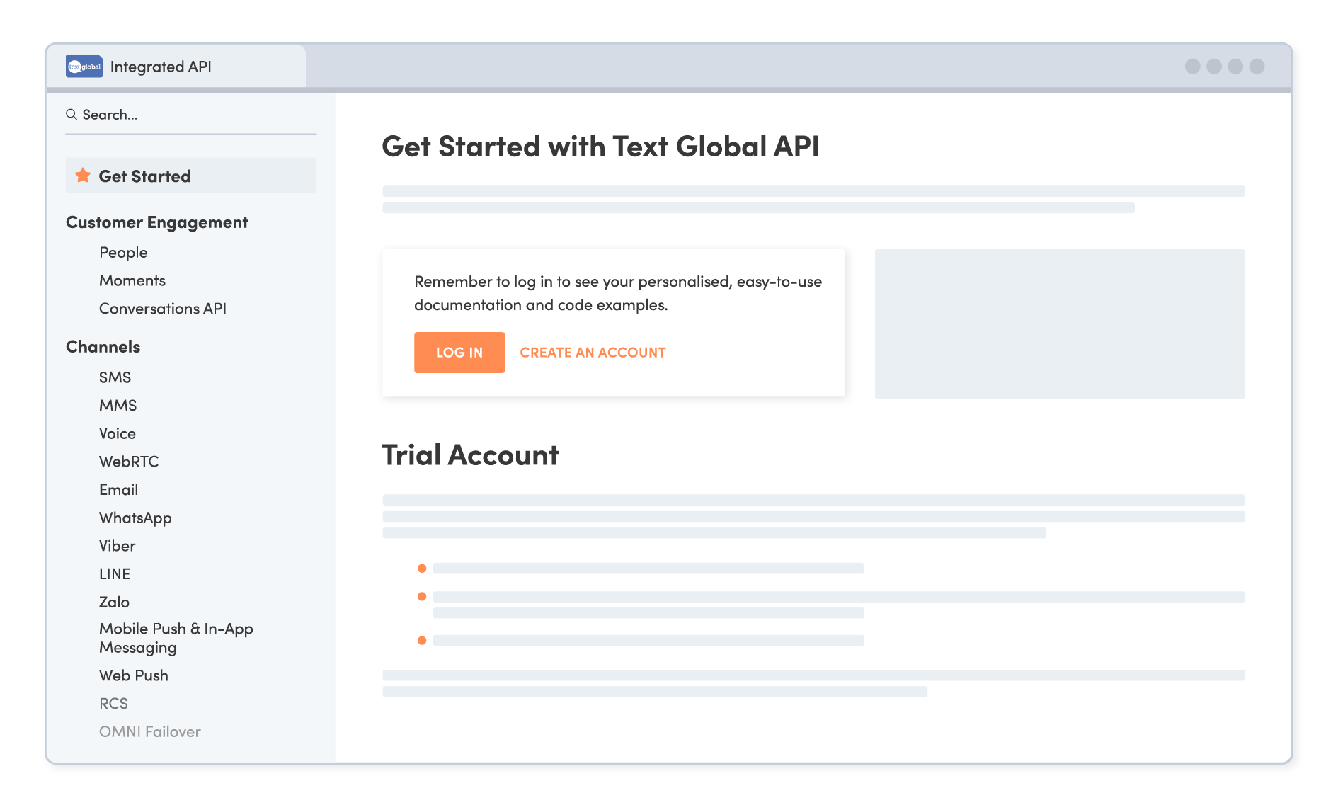 Text Global Integrated API & docs