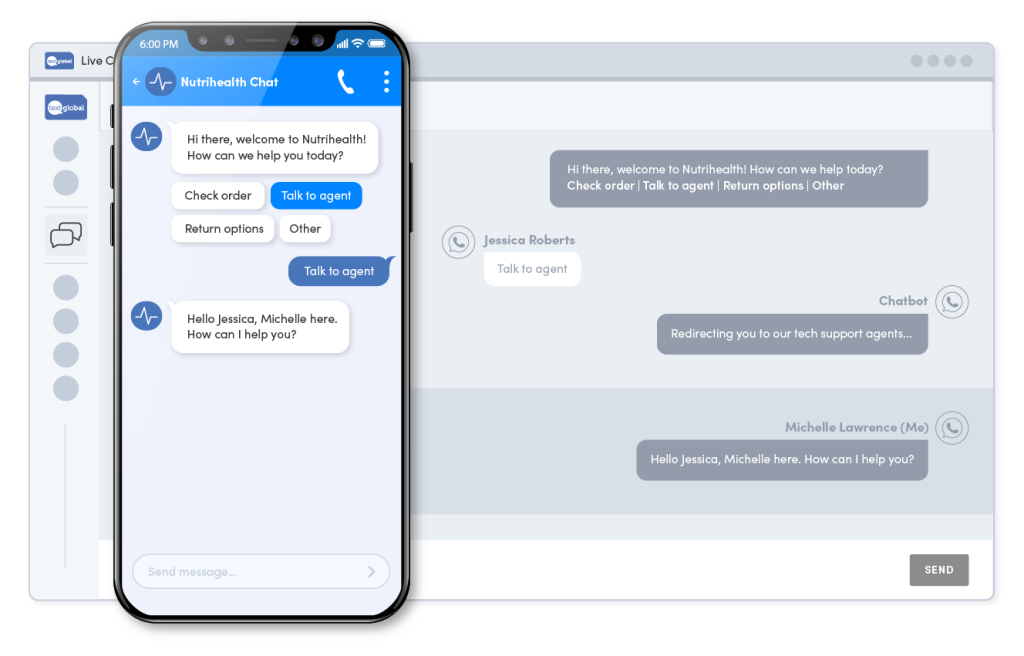 Text Global Live Chat Web Chat Solution